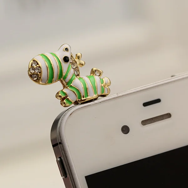 Милый мультфильм лошадь кошка Dust Разъем 3.5 мм штекер наушников Наушники Cap уха