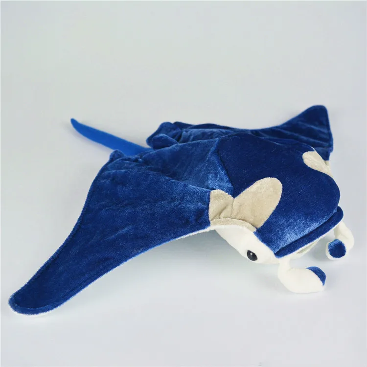 Симпатичные плюшевые куклы Blue Manta Ray Реалистичная рыба дьявола мягкие ПП