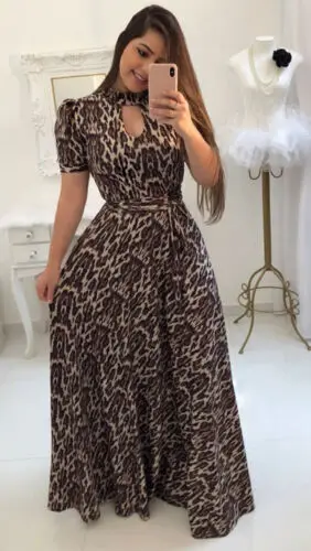 Женское длинное платье макси в стиле бохо с цветочным принтом Вечернее Летнее