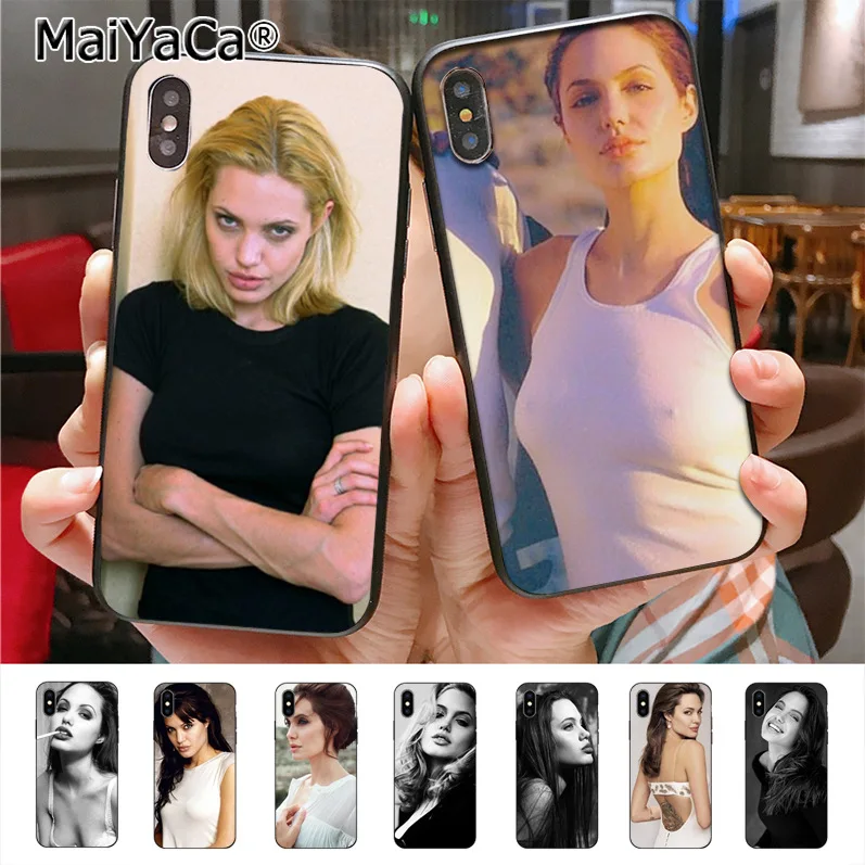 MaiYaCa Angelina Jolie супер милые чехлы для телефонов iphone 11 Pro X 8plus 7 6splus 5s se 7plus чехол