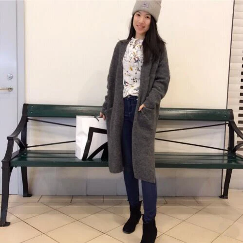 Женские длинные кардиганы из 100% натуральной норки и кашемира новинка мягкий