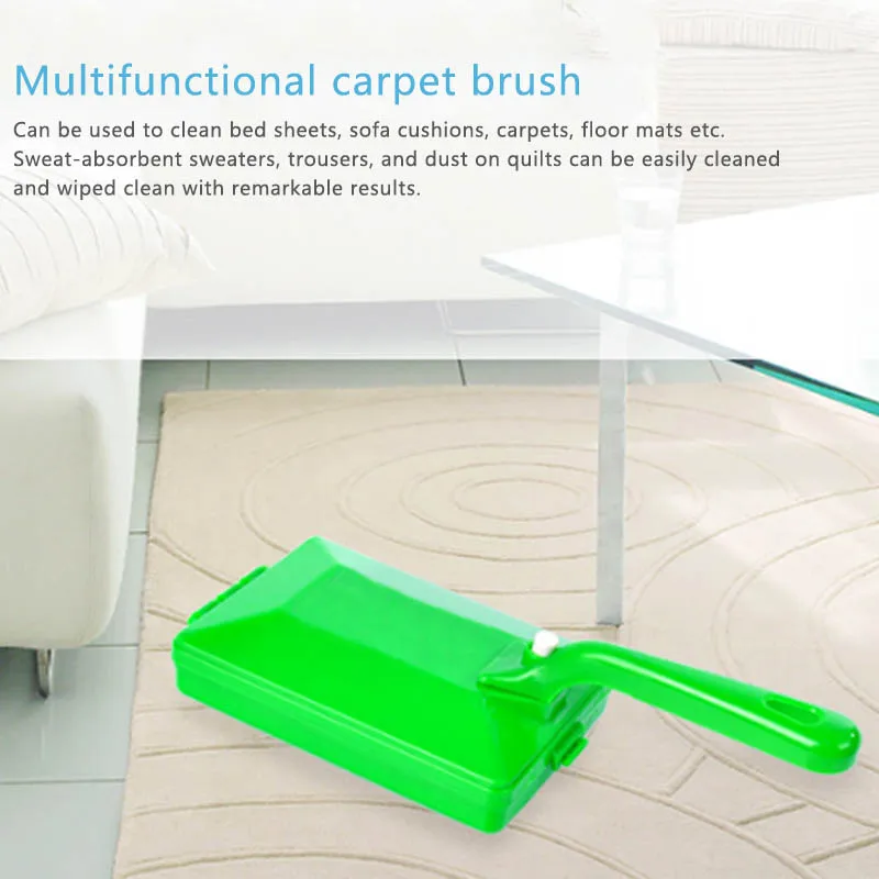 Double Home Cleaner Row Dust Brush Hand Held 1 Pc Table Sweeper Dirt Carpet Brushes Color Random | Дом и сад