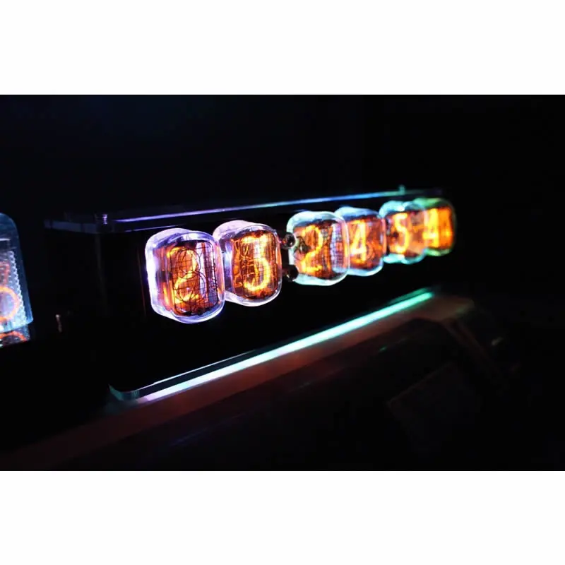 IN12 светящиеся часы цифровые трубка настольные с LED интеллектуальное выключение