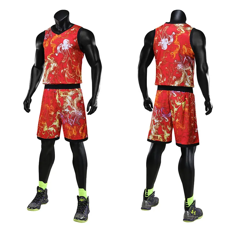 Высококачественные мужские наборы баскетбольных Джерси с открытой спиной