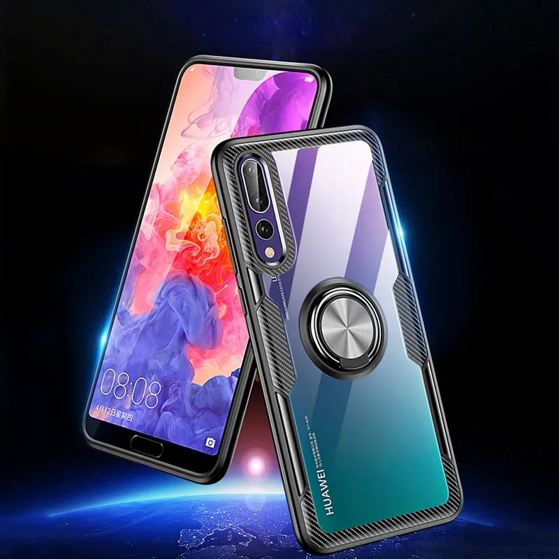 Hybrid Case For Huawei Mate 9 10 Pro 10Pro 360 Metal Magnetic Finger Ring Holder Stand Soft TPU Bumper Clear Hard PC Back Cover |