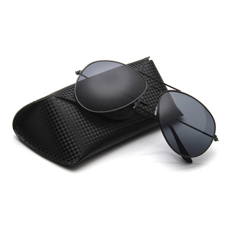 Хорошее качество PU чехол для солнцезащитных очков коробка упаковка черный цвет