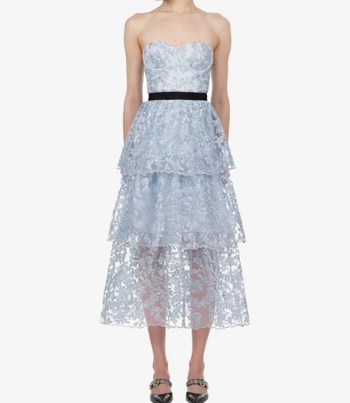 new arrive women blue Sequins dress