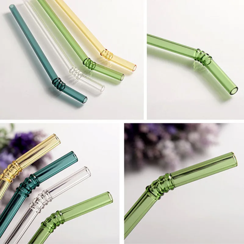 1 шт. ручная работа цветок стеклянная солома Питьевая Экологичная Бытовая