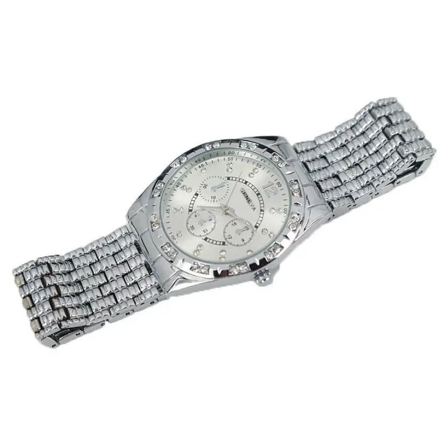 Роскошные бриллиантовые мужские часы бренд Бестселлер Кварцевые спортивные
