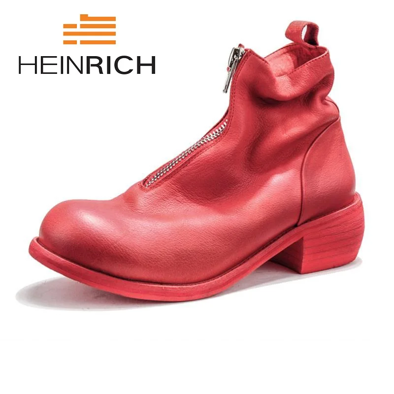 HEINRICH/Новинка 2018 года Лидер продаж Мужская обувь модные теплые меховые зимние