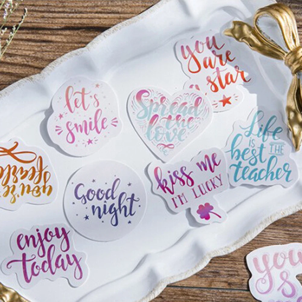 45 шт красочные настроения английские наклейки в виде букв Скрапбукинг дневник