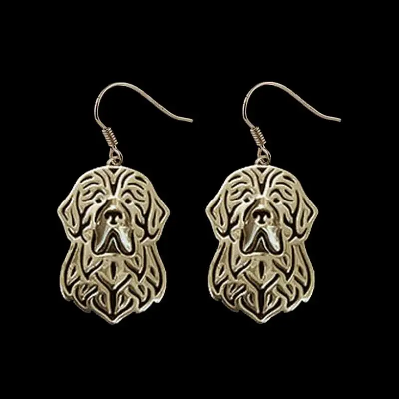 

Female Jewelry Newfoundland Dog Earrings Women's Metal Earrings