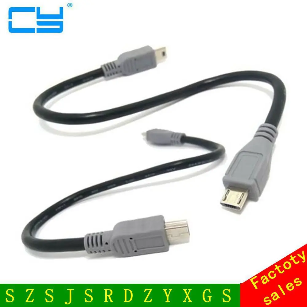 20 см Micro USB 2 0 Mini to the public data line копия линии зарядки OTG контактный кабель соединитель
