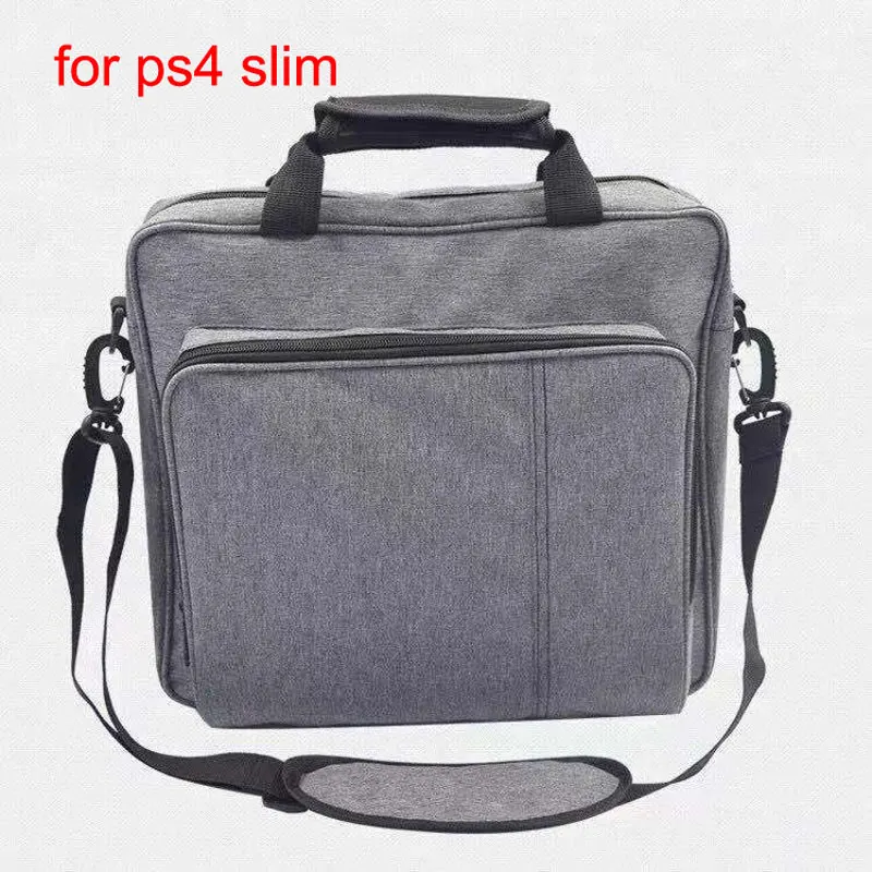 gray for ps4 slim Новая сумка для PS4/PS4 PRO, тонкий размер, защищающий плечо, холщовый чехол для playstation 4, многофункциональная сумка - Цвет: gray for ps4 slim