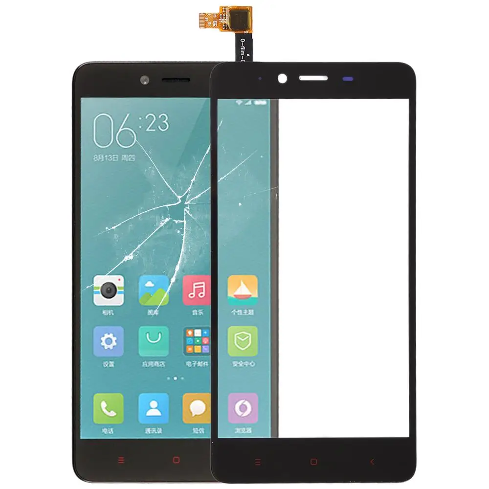 Для Xiaomi Redmi Note 2 сенсорный экран стекло дигитайзер передняя внешняя Сенсорная