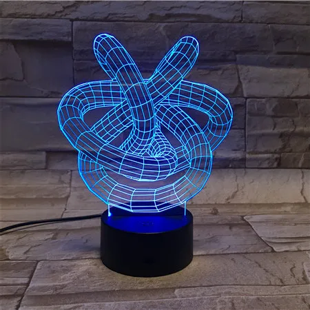 3D 009 лава лампа креативный 7 цветов меняющий СВЕТОДИОДНЫЙ Ночник светильник RGB
