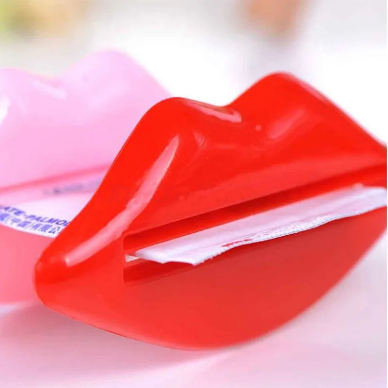 5 шт. новый дизайн дозатор зубной пасты Розовый и красный цвет Цвет пакет рот губ