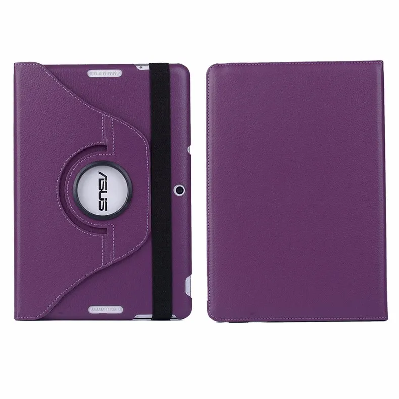 Purple Чехол для ASUS MeMO Pad 10 ME103K, GARUNK 360 Вращающийся Кожаный защитный чехол-подставка для Asus MeMo Pad 10 Аксессуары для планшетов - Цвет: Purple