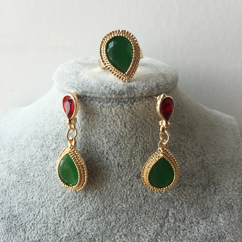 2018 Новый 4 шт./компл. год продаж Марокко Ювелирные наборы Мода Rhinestone 24 К золотой