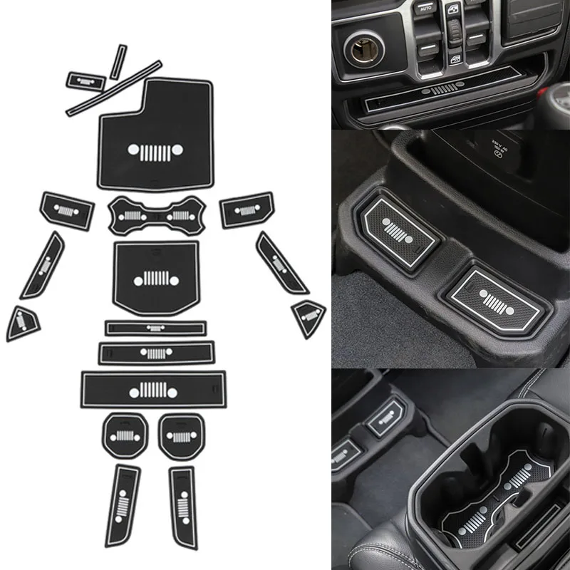 Для Jeep Wrangler JL 2018 Up Fit коврик для глушителя нескользящий внутренних ворот