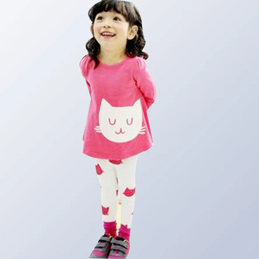 as picture autumn children clothing sets cartoon girl clothing set child sportswear set girl casual suit 2pcs for 3 5 7 8 10 years old - Цвет: as picture
