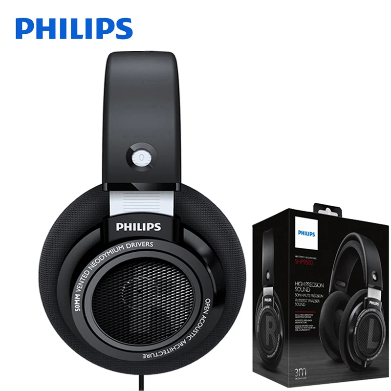 Philips профессиональные проводные наушники SHP9500 с активным шумоподавлением для