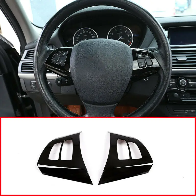 2 шт. декоративные кнопки для отделки руля BMW X5 E70 2008-2013 ABS аксессуары внутренней