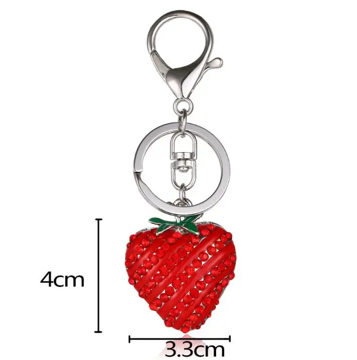 Брелок JINGLANG серебристого цвета с застежкой лобстером брелки красным кристаллом