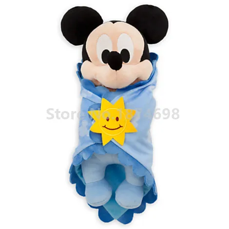 New Mickey Милые детские Микки, Минни, Плутон, собака, Ститч, ангел, Simba Marie, кошка, Дамбо Салли, Геркулес, Пегас с одеялом, плюшевая игрушка - Цвет: New Mickey