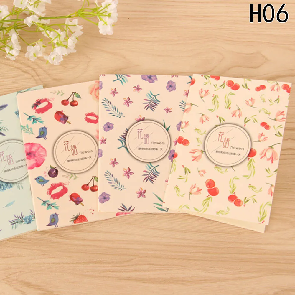H06 1 шт. милые мини Винтаж Блокноты с цветочным рисунком Прекрасный животных блокноты подарки для детей корейский школьные канцелярские 8*12 см - Цвет: H06