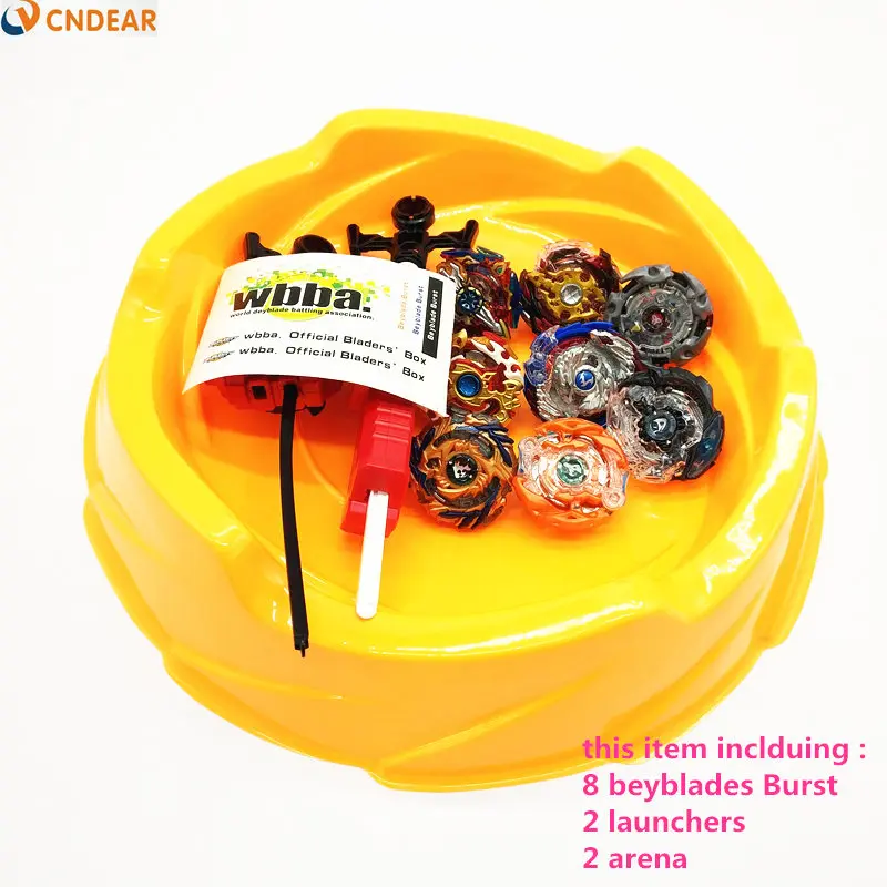 8pcsArena002 Beyblade burst тупи Металл Fusion черный набор коробка игрушка лезвие пусковое устройство волчок игрушки для Childn - Цвет: 8pcsArena002