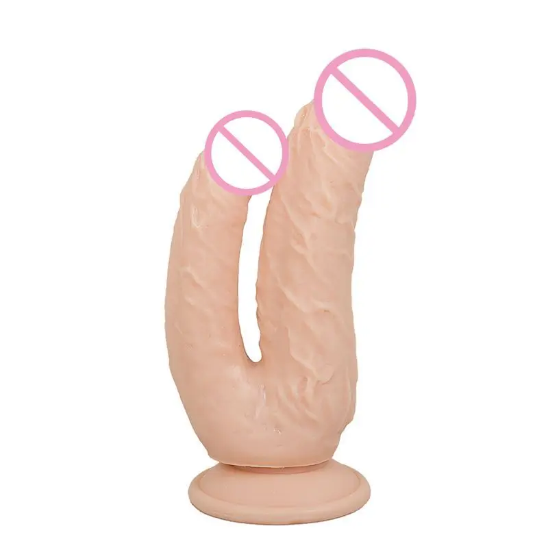 Большие двойные головки реалистичные взрослые секс игрушки с присоской для пар