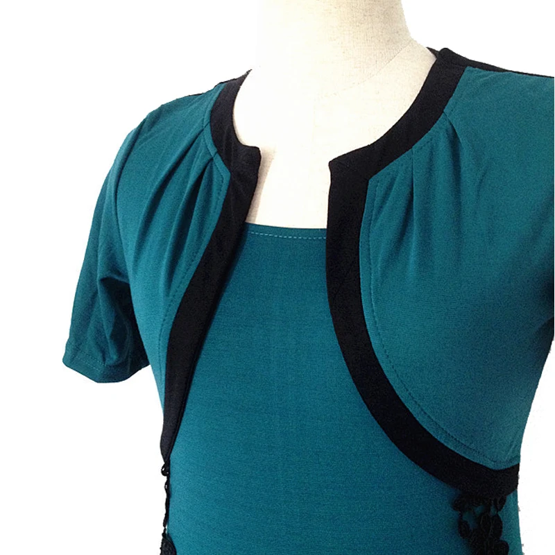 Новое поступление 2015 винтажное платье с цветочной вышивкой имитацией двух