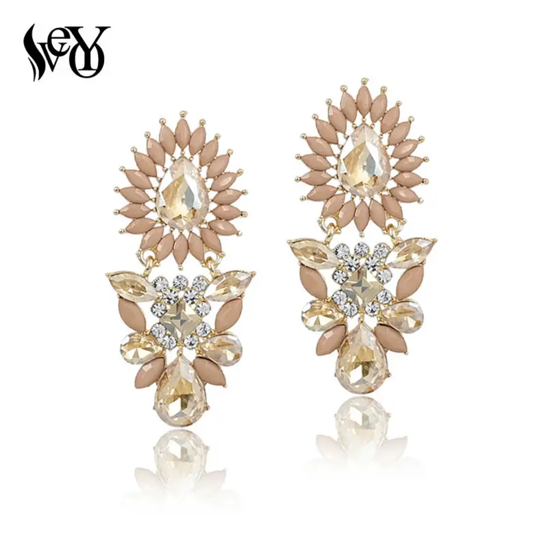 Винтажные акриловые серьги подвески VEYO с кристаллами для женской фотолампы|vintage