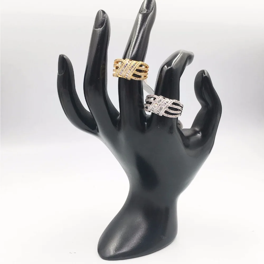 Hadiyana модные Многослойные свадебные кольца для женщин с цветной гарантией