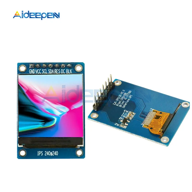 1.3 inch IPS LCD 0,96/1,3/1,44/1,8 дюймов ips на тонкопленочных транзисторах на тонкоплёночных транзисторах SPI ЖК-дисплей полный Цвет Дисплей модуль ST7735/ST7789 Водительская подушка безопасности DIY Kit 80X160 240X240 128X128 128X160 - Цвет: 1.3 inch IPS LCD