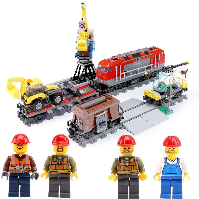 In stock DHL 02009 City Series legoing Heavy Train Building Blocks Bricks Educational Kid Toys Christmas Gifts | Игрушки и хобби