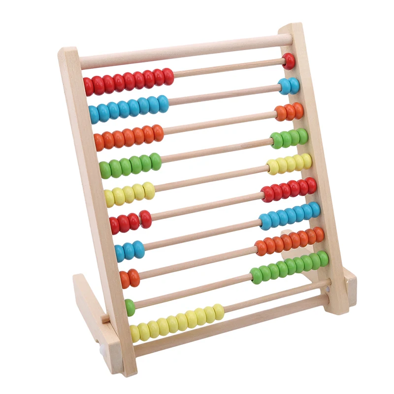 Детские деревянные математические игрушки Abacus маленький калькулятор ручной работы Обучающие Развивающие игрушки для детей счетные бусины математическая игрушка