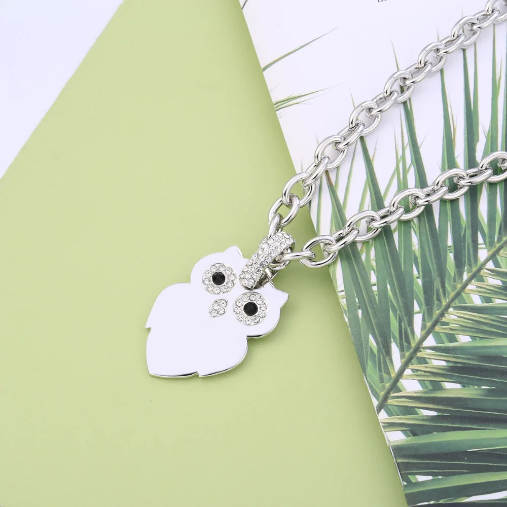 Цветное ожерелье с подвеской в виде совы для мужчин и женщин персонализированное