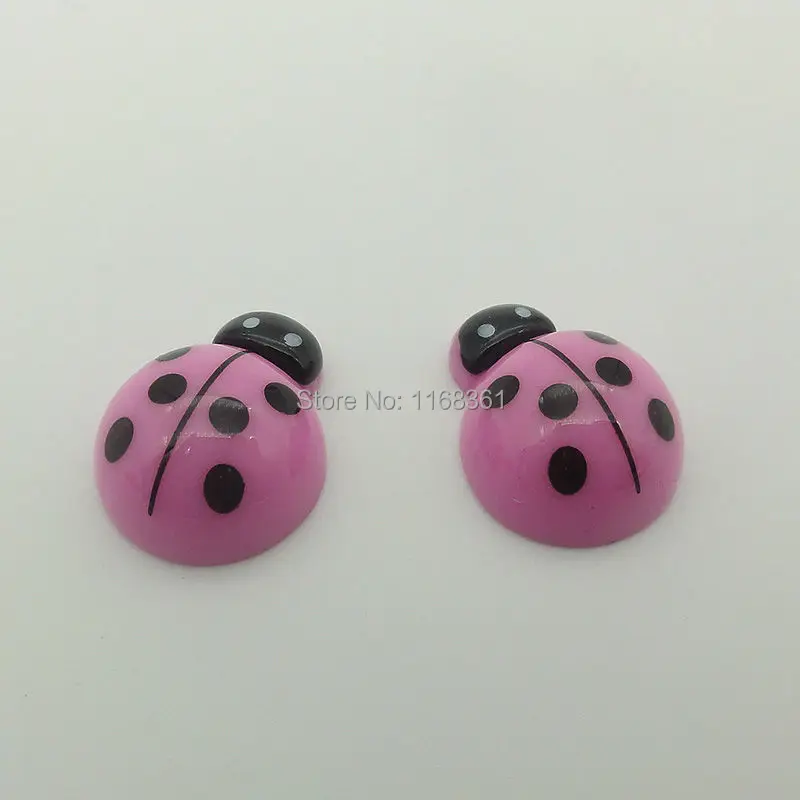 1 шт./лот резиновая плоская задняя имитация Бургундия Божья коровка 19 мм Кабошоны