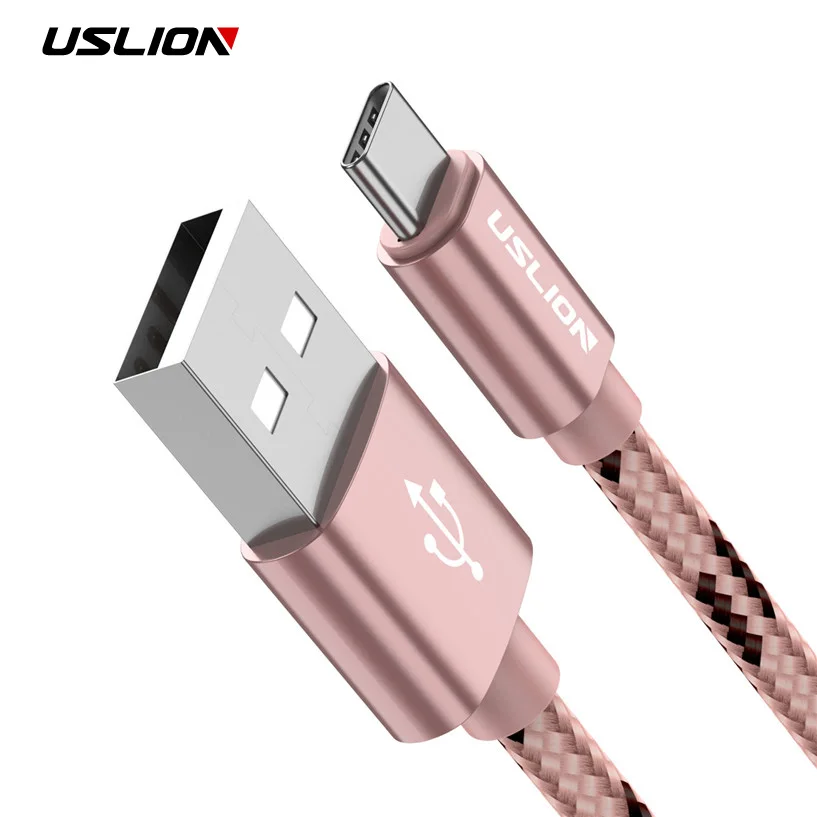 Кабель USLION Type C для Samsung S9 Note 9 Xiaomi POCOPHONE F1 Huawei usb c кабель USB Type-c передачи данных