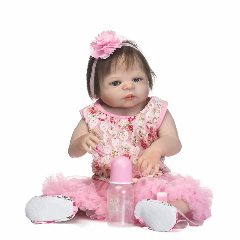 NPK bebe куклы игрушки 23 &quotПолное Тело силиконовые возрожденные девочка