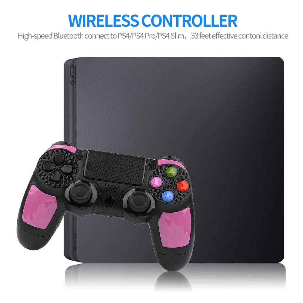 Для sony PS4 Bluetooth беспроводной геймпад джойстик для sony Playstation 4/PS3 Pro тонкий с 3,5 мм разъем для гарнитуры аксессуары розовый