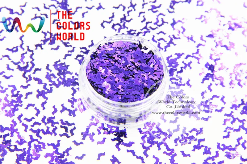 Eggplant Purple Color Bat shape Size :5mm Glitter spangles for Nail Art and DIY supplies Holiday decorations | Красота и здоровье