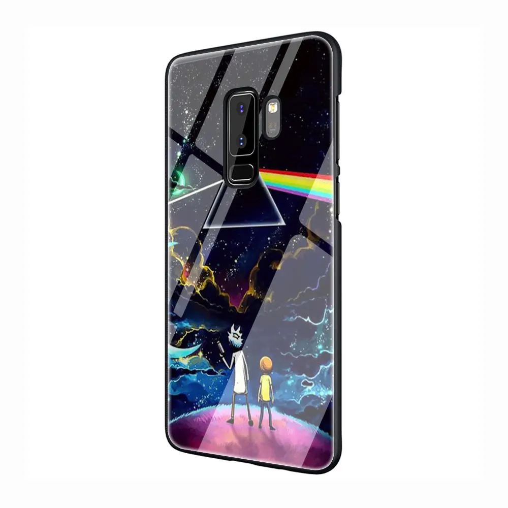 G8 Рик и Морти закаленное Стекло TPU черный чехол для Galaxy S7 Edge S8 S9 плюс S10 Note 8, 9, 10, A10 20 30 40 50 60 70 - Цвет: G8
