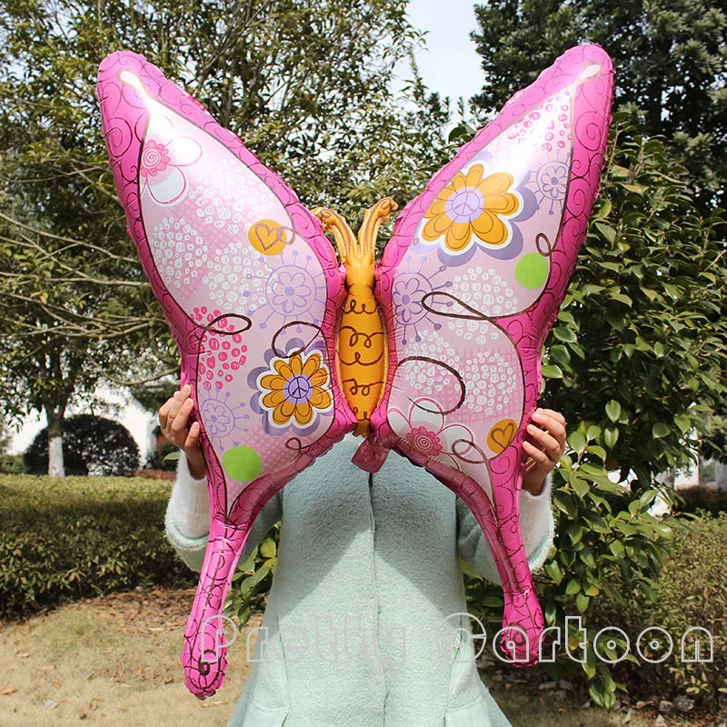 Большие 40 дюймов 6 шт./лот фольгированные шары-бабочки для украшения дня рождения