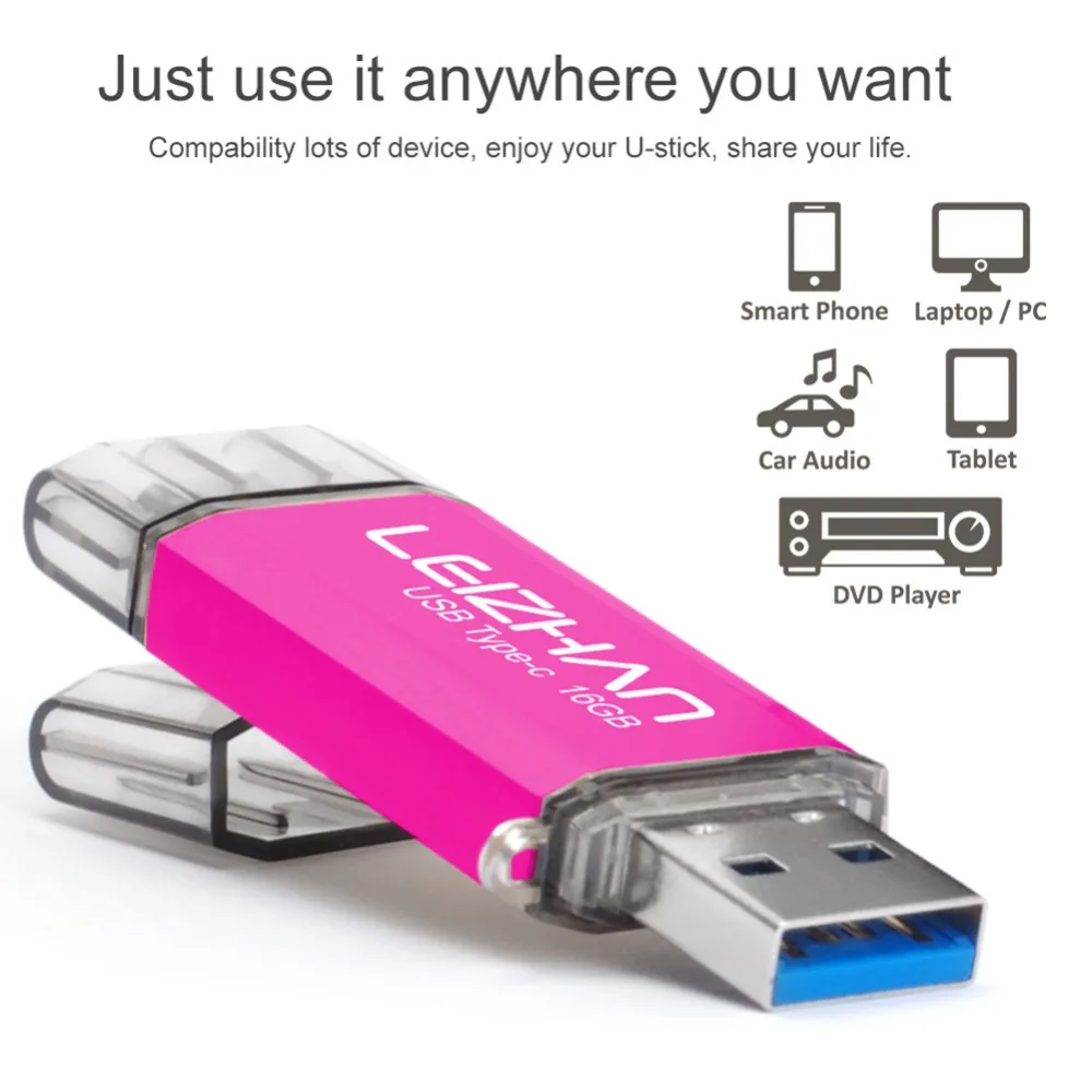 LEIZHAN тип c USB флэш накопитель C Рамочка для фотографии huawei P20 P30 samsung Galaxy S10 S9 Note 9 S8