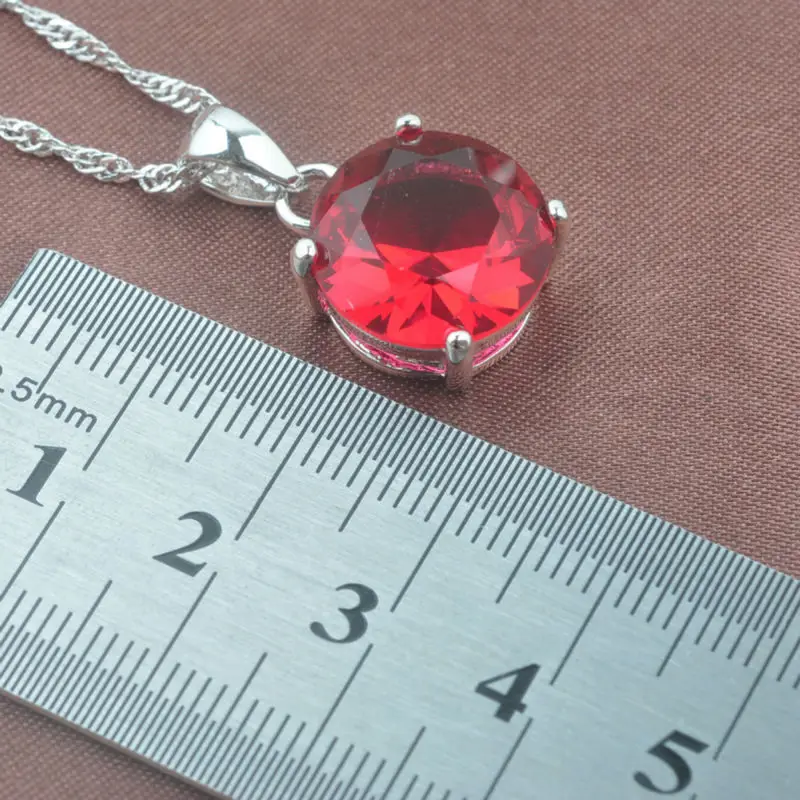 Женские открытые туфли Красного цвета циркония круглые запонки серебренные