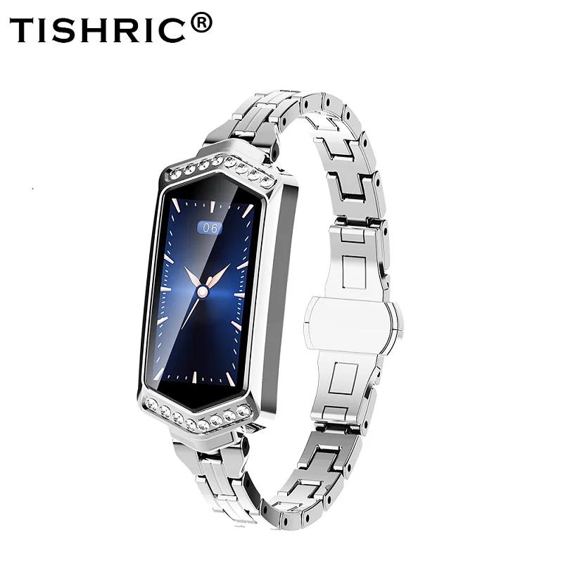 TISHRIC B78 Смарт-часы женские/женские Смарт-часы фитнес-браслет трекер сердечного ритма Монитор артериального давления кислородный смарт-браслет - Цвет: Silver