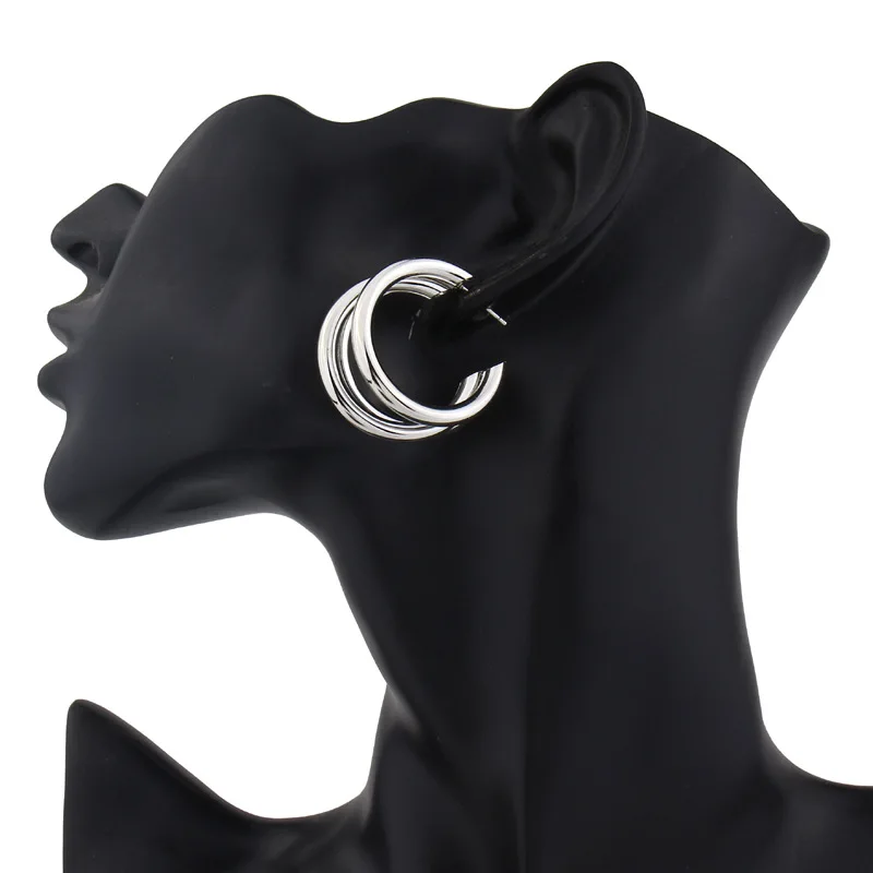 Женские и мужские сережки boucle d'oreille femme Brincos большие золотистые массивные